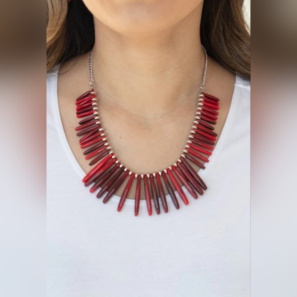 Out of My Element - Red Paparazzi Necklace